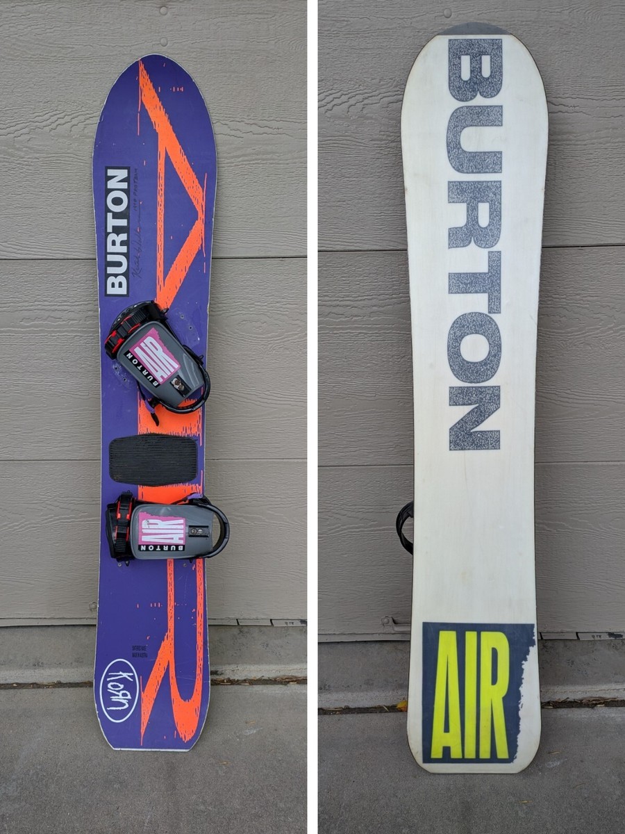 Rare Vintage 1989 Burton Air Snowboard with Air Bindings 161 Rare Vintage 1989 Burton Air Snowboard with Air Bindings 161