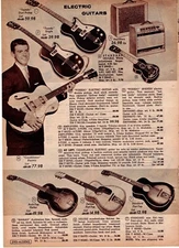VINTAGE 1959 ELECTRIC GUITARS & AMPS CATALOG AD PHOTO PRINT