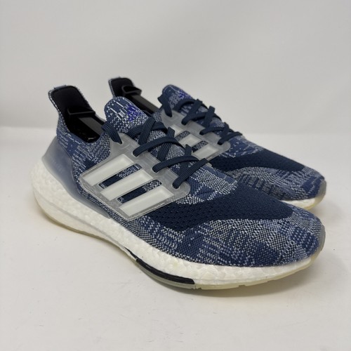 Adidas Ultra Boost 21 Sashiko Men’s Knit Prime Blue Running Shoes Size 8 FX7729 - Picture 12 of 15