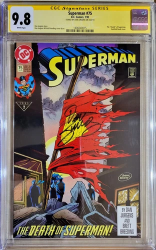Superman 75 CGC SS 9.8 Auto Signed Dan Jurgens 1st Print Doomsday Death 1993