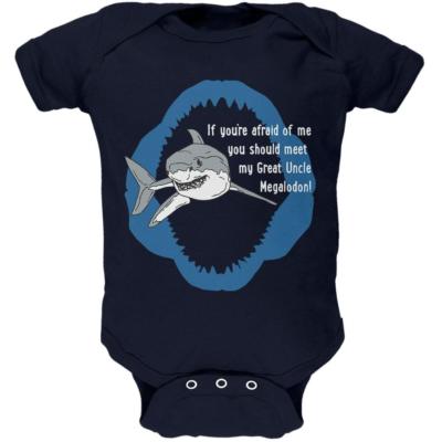 Shark Great White Great Uncle Megalodon Soft Baby One Piece Ebay