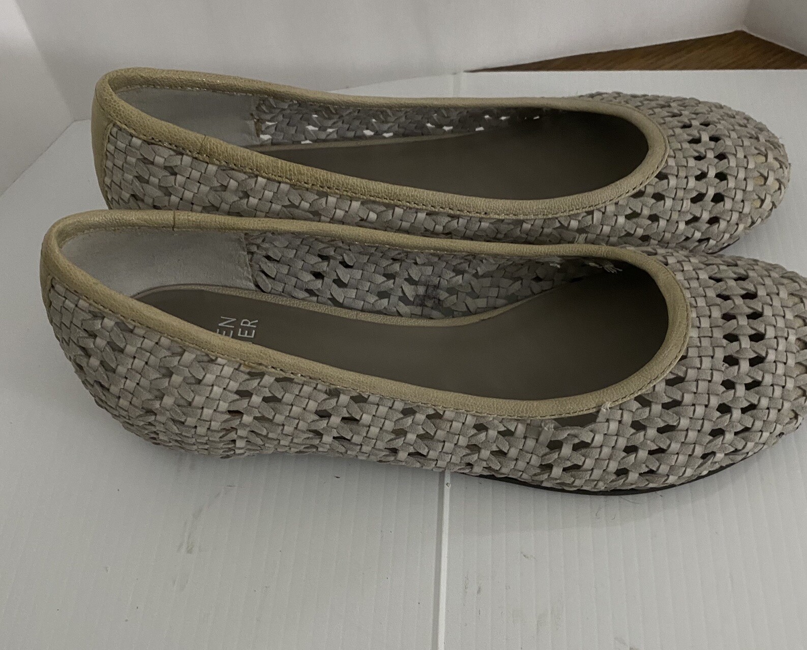 Eileen Fisher Sew Internal Gray  Wedge Woven Ballet Flats Size 7
