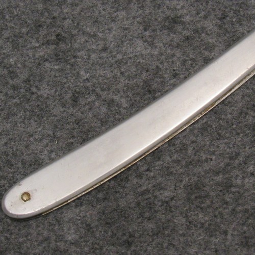 Gebruder Ziegler Bergzabern Palatinado. Navaja de afeitar recta 73 Alemania 6-1/4" aluminio de colección - Imagen 2 de 6