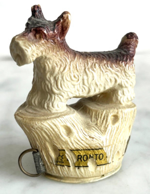 Vintage Celluloid Figural Tape Measure Scotty Dog  Featured in Collector book