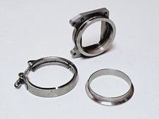 T6 Undivided Inlet Flange To 4.0 V-band Supports Transition Turbo S400 Borg Usa T6 Undivided Inlet Flange To 4.0 V-band Supports Transition Turbo S400 Borg Usa