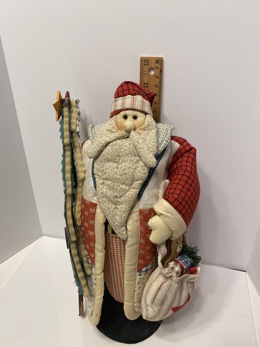 Statuina Babbo Natale Trapuntata House Of Lloyds 11” Decorazione Casa Natale - Foto 7 di 7