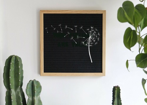 FLYING DANDELION Reusable Stencil A3 A4 A5 Modern Decor Flora Craft Flora / F31 - Picture 2 of 5