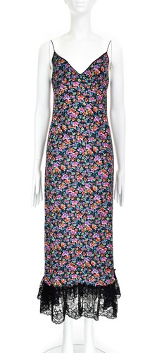 Maxi Vestido De Colección DOLCE GABBANA D&G Para Mujer Floral Volantes Encaje 38IT / XS-S - Imagen 6 de 10