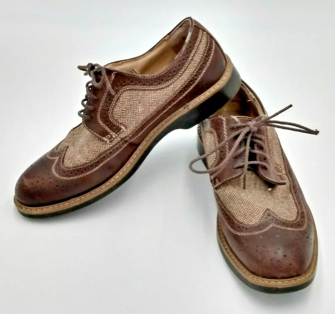 G.H. BASS CO. BASS Pasadena Wingtip Men s 8.5 M Leather Textile Uppers