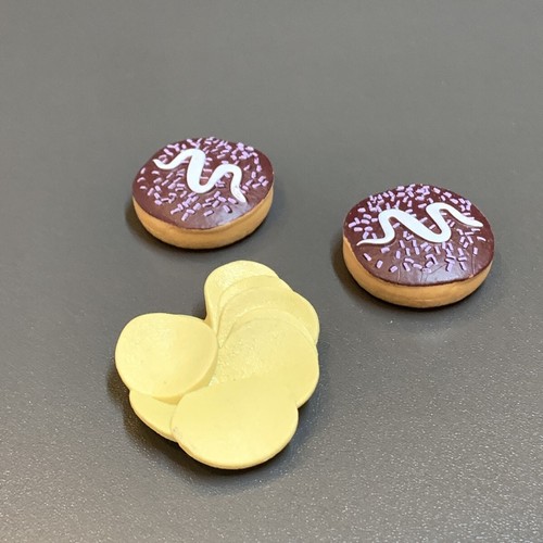 3pcs Chocolate Donut & Pita Chips Snacks For 18" American Girl Doll Food Toys