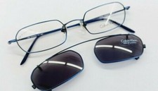 VINTAGE CALVIN KLEIN Eyeglasses CK 171 528 / Sun Clip On 49-19-140 Metal JAPAN