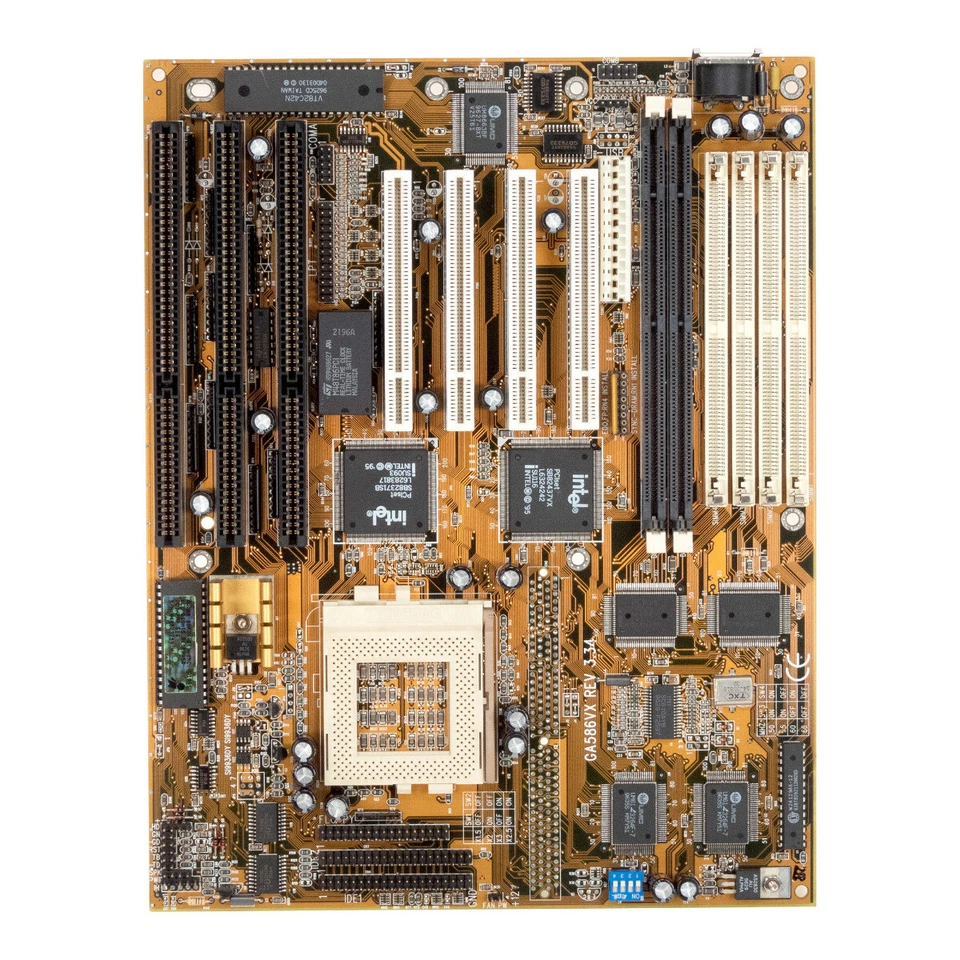 Mainboard Baby-AT GIGABYTE GA586VX REV 3.34 SOCKET 7 PCI ISA SDRAM SIMM - Image 2 of 3