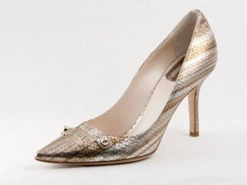 Escarpins Dior Chic Escarpin cuir fini python 37 US 7 neufs