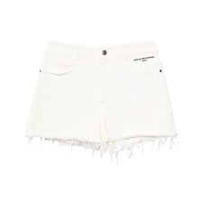 Stella McCartney White Denim Shorts With Logo