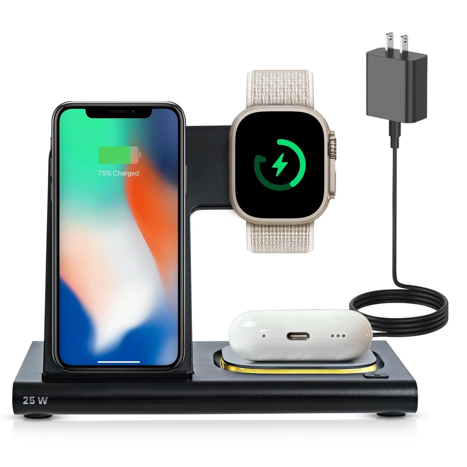 Spracht Flex Charge 3-in-1 Portable Charging Station for Phones and Devices  