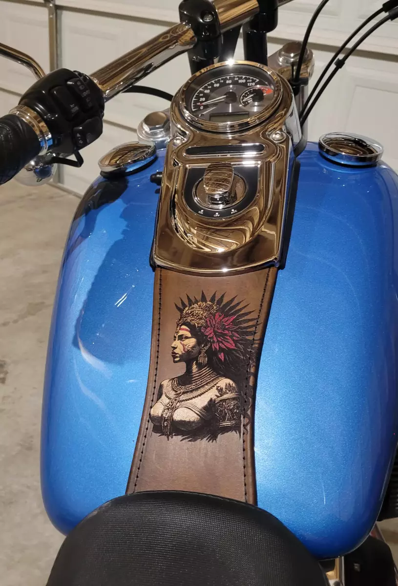 Aztec Queen Chicano Brown Harley Davidson Dyna Glide Leather Gas