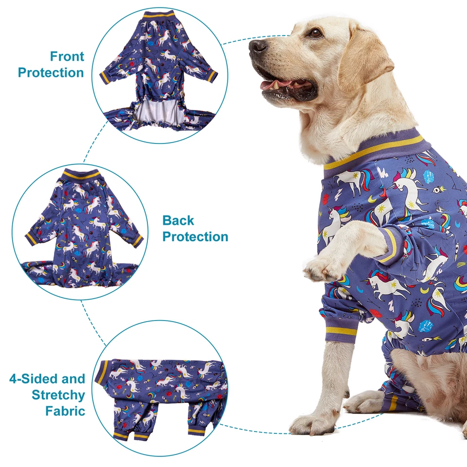 LovinPet Dog Bodysuit All-Season Fabric 4-Leg Anti-Lick All-Season for Big Dogs - Image 3 of 4