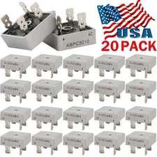 20x 1000V 50A Metal Case Single Phase Diode Bridge Rectifier KBPC5010