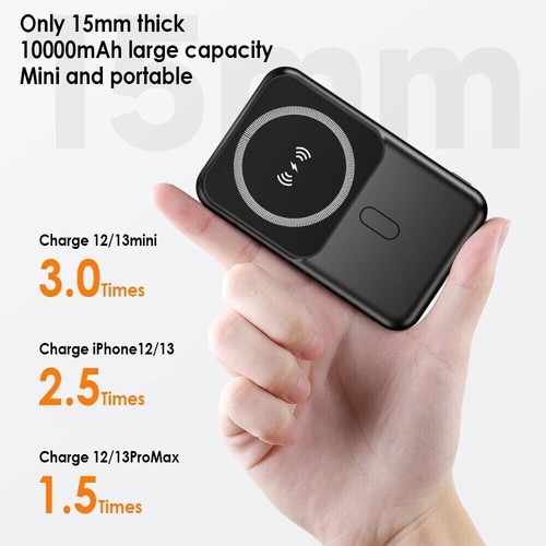 Magnetic Power Bank Wireless Charger 20W for MagSafe iPhone 15 14/13/16 Pro/Max - Picture 5 of 24