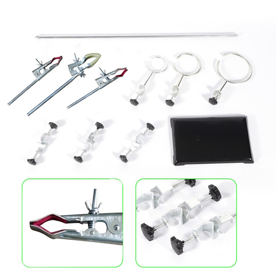 Chemistry Lab Support Iron Stand Holder Flask Condenser Clamp Retort ...