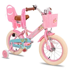 JOYSTAR Girls Bike 2-7 Years old 12-16 Inch Girls Doll Seat Streamers best gift