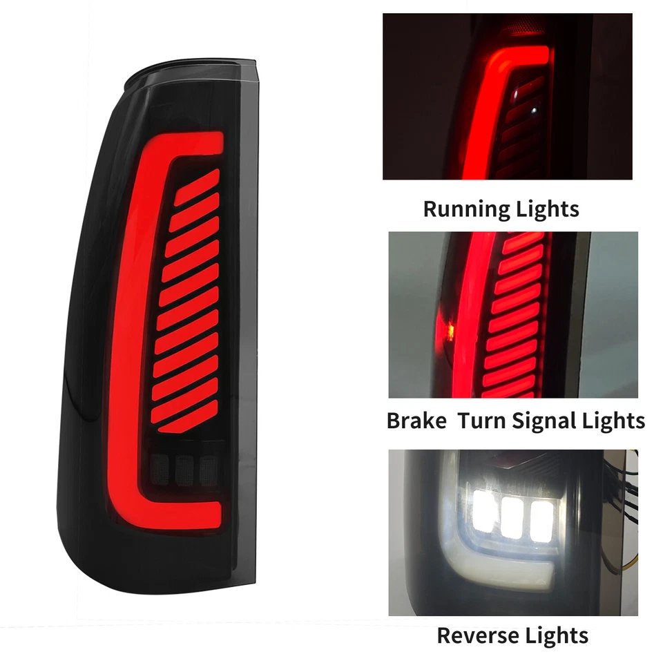 Luces traseras LED para Chevy GMC C/K Silverado Suburban Sierra Tahoe Yukon 1988-99 Foto 3 de 4