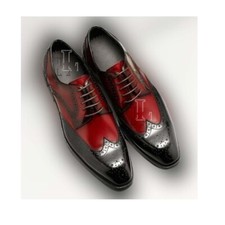 Handmade Men's Brown Cap Toe Lace Up Genuine Leather Dress Shoes, Sale !!!