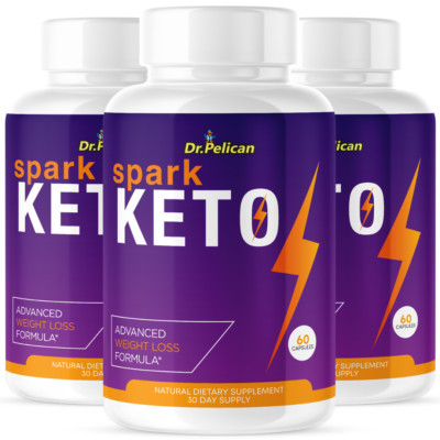Spark Keto- Keto & Weight Support- 3 Bottles- 180 Capsules
