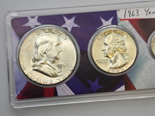 1963-P Philadelphia Mint Brilliant Uncirculated Silver Mint Year Set - Picture 2 of 6