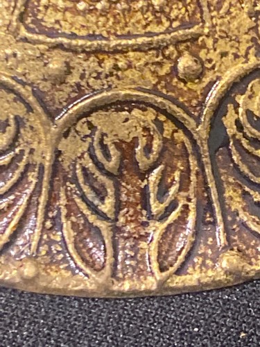 Vintage Ornate Solid Brass 4.5" Chandolier Lamp Canopy - Picture 6 of 12