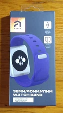 Atrix Adjustable Black Watch Band (Compatible with Apple) 38mm/40mm/41mm