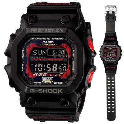 CASIO G-SHOCK MUD RESIST ｇｘｗ－５６ Casio Watch Band GXW-56, GX-56 Black G-Shock Strap Red Letters Mud