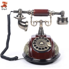 Vintage Handset Rotary Dial Phone Antique Old Fashioned Telephone European Style