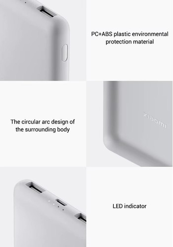 Xiaomi Power Bank 10000mAh Portable Charger Fast Charge USB Type C Battery Pack - Photo 4 sur 11