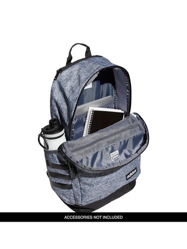 adidas Classic 3S 4 Backpack Jersey Onix Grey/Black One Size 16” Laptop Storage - Picture 3 of 4