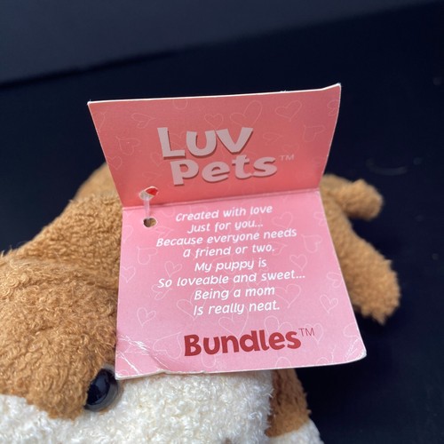 Russ Berrie Luv Mascotas Paquetes Marrón Perro Peluche 7" Peluche Mamá y Cachorro - Imagen 11 de 11