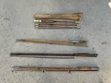 Collection Of Four Antique Vintage Fishing Poles