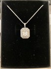 NEW *ZALES* Jewelers Sterling Silver Lab Created White Sapphire Necklace 18in — photo 2