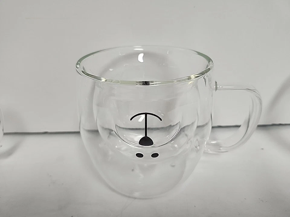 Tazas de café de oso de pared doble tridimensional lindo vaso de regalo de cumpleaños 260 ml  Foto 4 de 4
