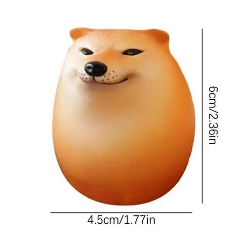 Kreative Shiba Inu realistische Eierform Harz Schreibtisch Dekor, Schreibtisch Ornament - Bild 5 von 7