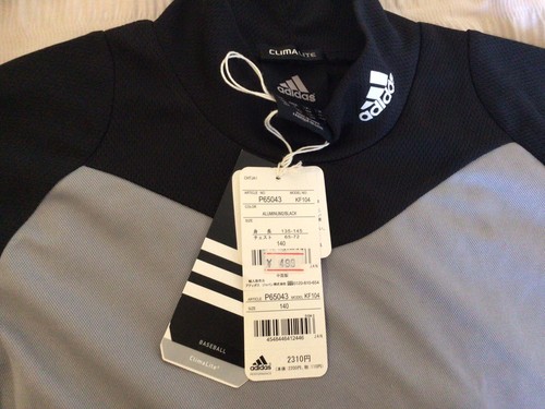 NEW BOYS ADIDAS CLIMALITE BLACK GREY BASEBALL/SPORTS TOP SIZE 9-10YR - Picture 2 of 6