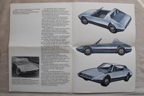 32B 701 DELTA V Kunststoff Karosserie Metzeler auf VW Käfer Chassis Prospekt - Bild 2 von 2