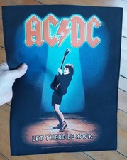 AC/DC Let There Be Rock Licensed Band Sew On Battle Jacket LARGE Back Patch