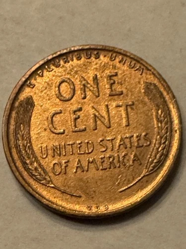 1909 VDB Lincoln Wheat Small Cent Bronze Brown Circulated One Cent US Coin AU
