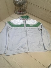 Vintage Puma Retro Full Zip Athletic/Track Jacket Gray And Green Midium 0152