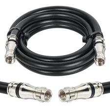 RG11 Coaxial Cable 6ft,Low Loss 14AWG RG11 Coax Cable 75ohm with F Type Connecto