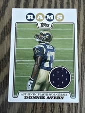 2008 Topps RPR-DA Donnie Avery Rookie Jersey Card St. Louis Rams. rookie card picture