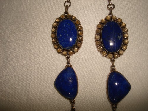 Vintage Unikat 925 Sterling Silber Lapislazuli riesige Indien Halskette 140 Gramm - Bild 6 von 16