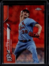 2020 Topps Chrome #180 Miles Mikolas Orange Wave Refractor #/25