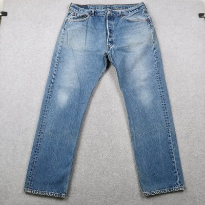 VTG Levis 501 Original Fit Jeans Mens 38x32 Blue Denim Straight Leg Made in USA